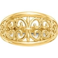 thumbnail image 6 of 14K Yellow Gold Fleur-De-Lis Tapered Ring (Size 7) Made In Peru k4606, 6 of 6