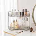 thumbnail image 1 of Organizador de Esquina para Mostrador de Baño, 2 Niveles, Organizador de Maquillaje, Bandeja de Perfume, Cosméticos Estante de Maquillaje para Tocador, Estante de Especias para Cocina, 1 of 7