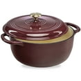 thumbnail image 3 of Best Choice Products 6 Quart Enamel Cast-Iron Dutch Oven, Heavy-Duty Cookware w/ Dual Handles, Lid - Cabernet Red, 3 of 9