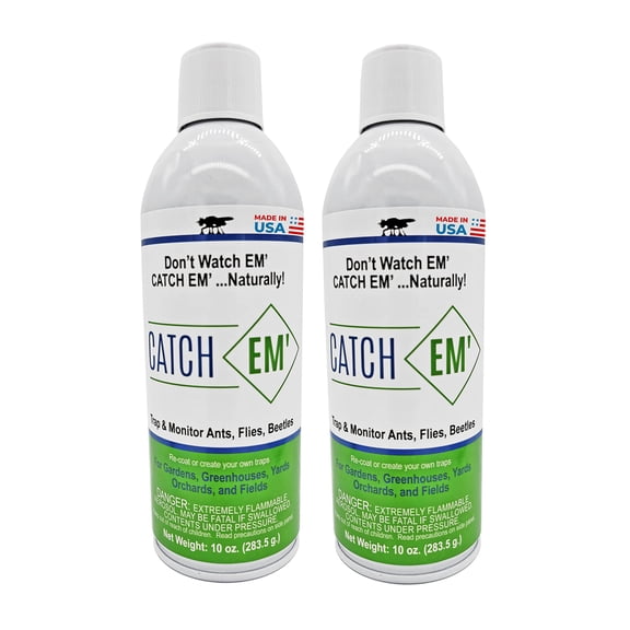 Bug Ball Catch EM' Sticky Insect Trap Coating Aerosol 10oz, 2 Pack