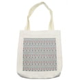 thumbnail image 1 of Ethnic Tote Bag, Native Traditional Art with Mexican Cultural Origins Geometric Borders Triangles, Cloth Linen Reusable Bag for Shopping Books Beach and More, 16.5" X 14", Cream, by Ambesonne, 1 of 2