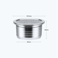 thumbnail image 4 of 2X Capsule de Machine à Café Espresso Rechargeable en Acier Inoxydable pour Dosettes de Café Filtre Réutilisables à la Machine, 4 of 8