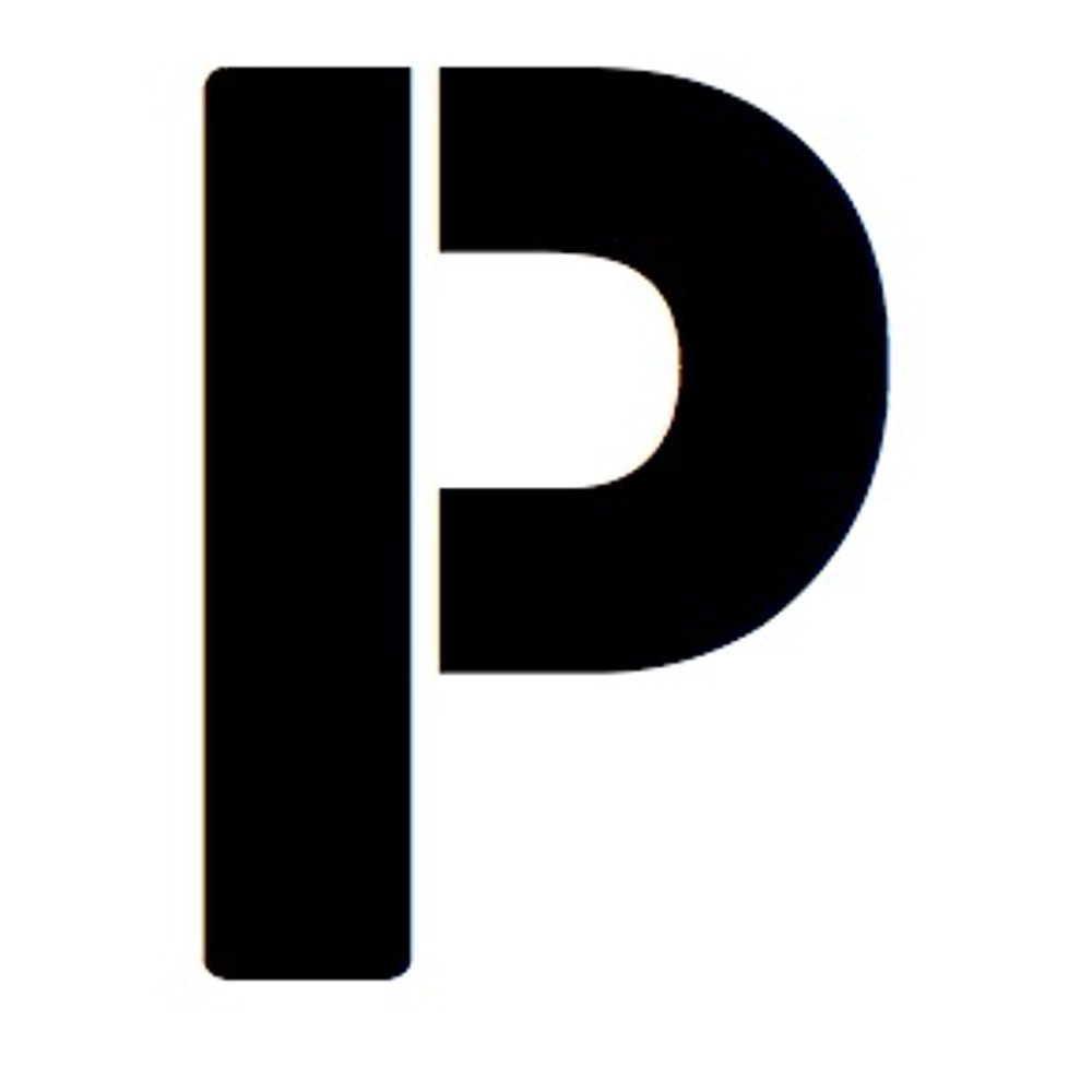 24x36 Large Letter Stencil from 4 Ply Mat Board Letter P