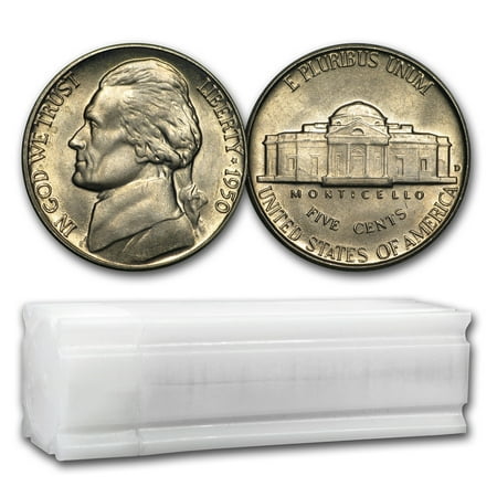 Jefferson Nickel Bu Roll - 1950-D Jefferson Nickel 40-Coin Roll BU