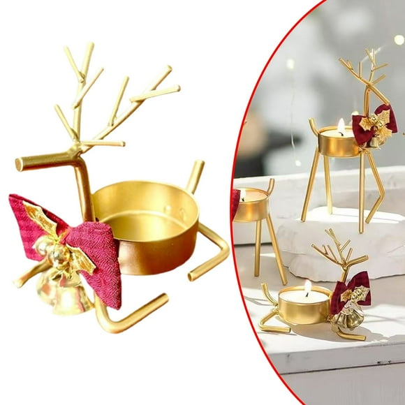 Christmas Decorations Outdoor Desktop Ornament Christmas Reindeer Candlestick Reindeer Tea Lamp Deer Candlestick Christmas Decorations Vertical Candlestick. Desktop dress up