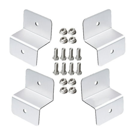 

NUOLUX 4pcs Solar Panel Mounting Z Support Brackets Boat RV Mounted Solar Panel Racks