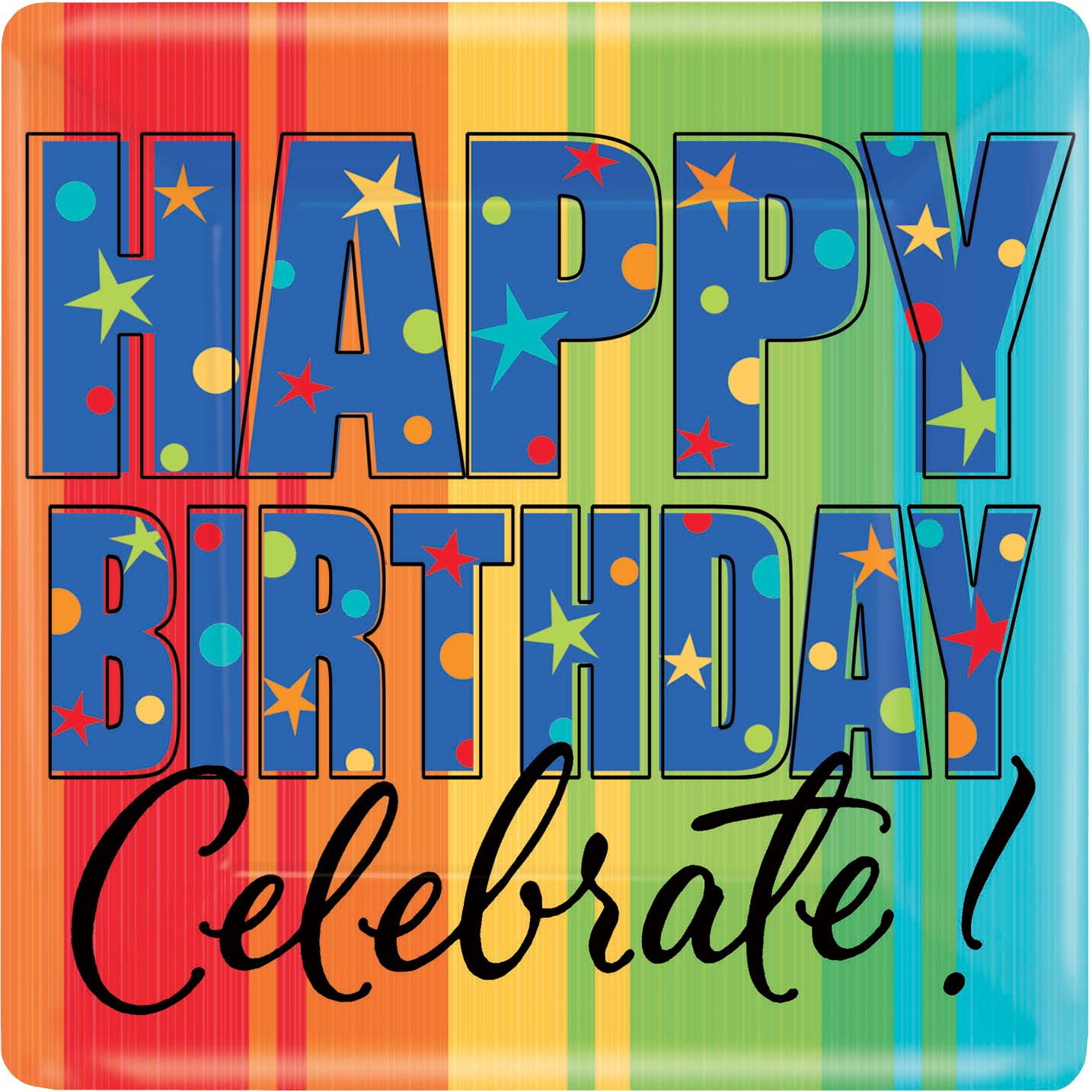 A Year To Celebrate Happy Birthday 10" Dinner Plates ...