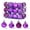 Purple, variant on Set of 24 Mini Shatterproof Christmas Balls Tree Ornaments Party Decoration, 3cm/1.1'' (Purple)