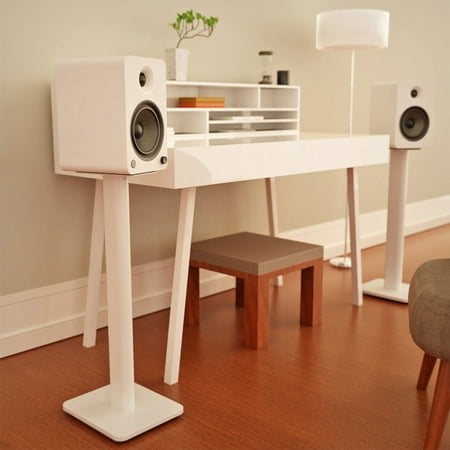 Kanto - 26" Tall Bookshelf Speaker Floor Stands (Pair) - White