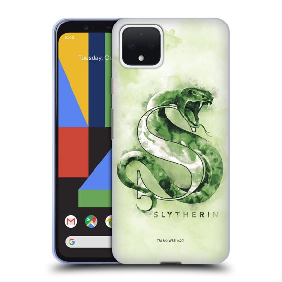 Head Case Designs Officially Licensed Harry Potter Deathly Hallows XVI Slytherin Soft Gel Case Compatible with Google Pixel 4