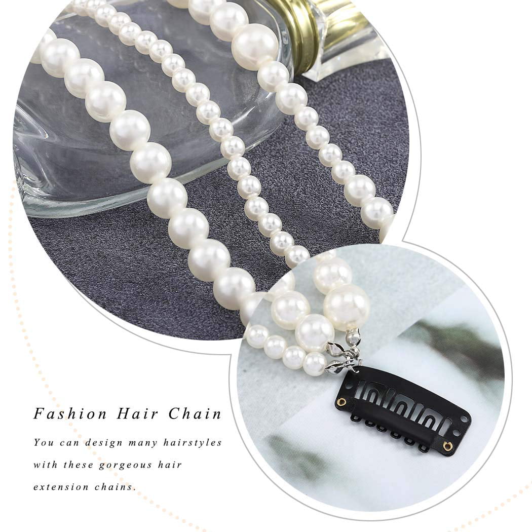 On Trend Pearl Hair Decor Pearl Hair Chain DROP 