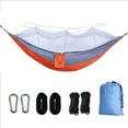 thumbnail image 1 of Fiudx Hamaca Doble de Tela de Paracaídas, Equipo de Camping Antimosquitos, Tela Ligera y Transpirable, Esencial para Aventuras Al Aire Libre, Ideal para Mochileros y Entusiastas de Los Viajes, con Mú, 1 of 6