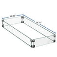 thumbnail image 2 of Hiland AWS-RT30 Fire Pit Glass Wind Screen, Rectangular, Clear, 2 of 5
