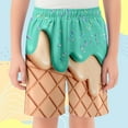 thumbnail image 2 of SUYOLL Children Boys Baseball Shorts with Ice Cream Print Elastic Waist Comfortable Casual Pants Daily Wear Outdoor Sports and Party Quick Dry Active Pants, 2 of 4