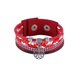 thumbnail image 1 of Women Multi Layers Hollow Pendant Woven Bracelet Accessory Snap Button Bangle (Red), 1 of 1