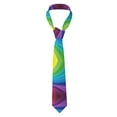 thumbnail image 7 of Rainbow Stripes Tie For Men Funny Neckties Fashion Gentleman Soft Comfortable Ties, 7 of 7