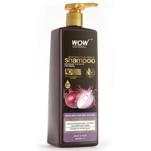 Wow Skin Science Onion Shampoo for Hair Growth and Hair Fall Control, 1000ml