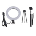thumbnail image 2 of De Luz LED Selfie De 6 "para Transmisión / Maquillaje / Soporte Para Teléfono Con Soporte Para Trípode Sunnimix Luz de anillo autofoto regulable, 2 of 8
