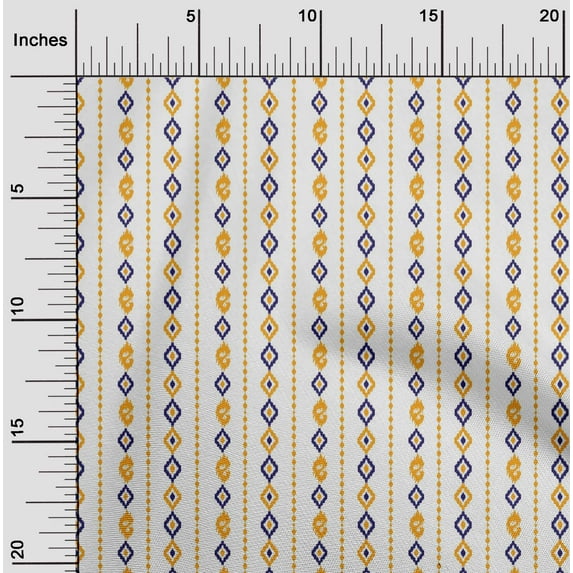 oneOone Viscose Jersey Fabric Stripe & Geometric Ikat Print Fabric BTY 60 Inch Wide