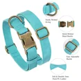 thumbnail image 2 of Jumpress Soft Leather Dog Collar with Quick Release Metal Buckle,Teal Leather Collar for Medium Dogs, M, 2 of 7