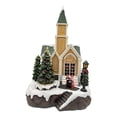 thumbnail image 1 of Estatua de Iglesia Navideña con Luces Y Música, Hecha de Resina Artesanal para Fiestas en Casa Y Navidad, 1 of 9