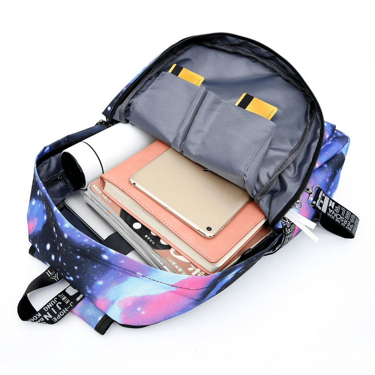 Alikpop USB Backpack Jimin Suga Jin Taehyung V Jungkook Korean Casual  Backpack Daypack Laptop Bag College Bag With a Case