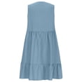 thumbnail image 6 of XIAONU Womens V Neck Sleeveless Ruffle Mini Dress Loose Casual Summer Dress, 6 of 6