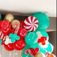 thumbnail image 3 of Kit de arco de guirnalda de globos navideños Apuakthei: globos de caramelo con confeti rojo, verde y dorado para decoración de fiestas navideñas, 3 of 5