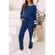 thumbnail image 4 of Conjunto Deportivo PRETTYGARDEN Mujer 2 Piezas Azul a Rayas Talle M, 4 of 7
