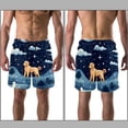 thumbnail image 3 of luoweisi Men's Beach Shorts Quick Dry Swim Trunks with Mesh Lining Sheepdog L, 3 of 5