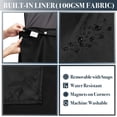 thumbnail image 3 of Juego de cortinas de ducha N&Y HOME Waffle Weave 180 x 180 cm, color negro, 3 of 7