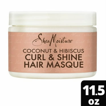 SheaMoisture Hair Mask for Dry Curls with Shea Butter, Coconut & Hibiscus 11.5 oz