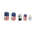 thumbnail image 3 of July 4 Independence Day Medium Square Patriotic Acrylic Press On Nails, US Flag Bald Eagle Fake Nails, 24 Pcs Reusable False Nails Set for Memorial Day Holiday Manicure with Jelly Glue Nail File, 3 of 9