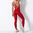 thumbnail image 6 of YFPWM Jumpsuits for Women Elegant Long Sleeve Bodycon Buttons Rompers Elastic Waist Stretchy Jumpsuit Tie Mini Short Jumpsuit Elegant Straight Pants Stitching Solid Color Seamless Yoga Pants, 6 of 9
