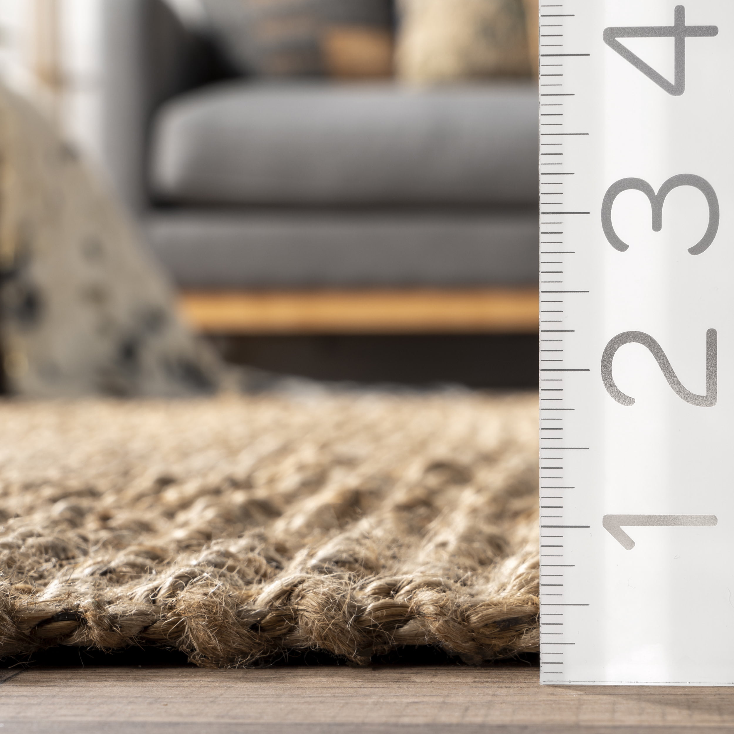 nuLOOM Daniela Chunky Jute Natural 4' x 6' Farmhouse Area Rug