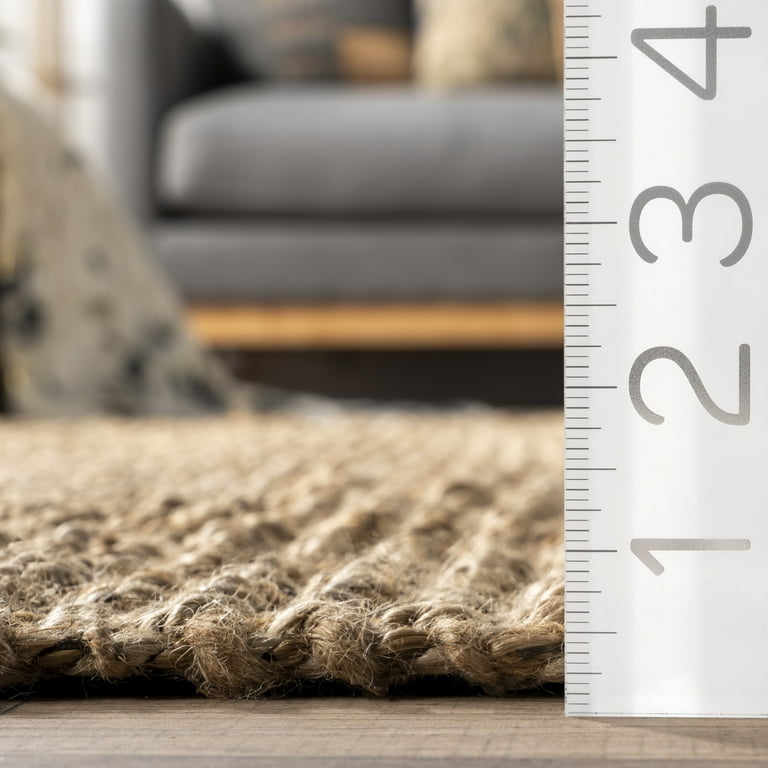 ラグ・カーペット nuLOOM NATURA JUTE RUG nuLOOM Natura 5 X 8 (ft) Jute Off White Indoor Solid Area Rug