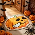 thumbnail image 4 of Pumpkin Shaped Plush Doormat,Fall Non-Slip Absorbent Floor Rug,Holiday Decor Mat for Entryway,Bathroom,Front Door,Halloween Thanksgiving Decor, 4 of 6