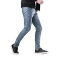 thumbnail image 1 of SHIXIAOO Mens Slim Fitting Leather Pants Leggings Color Elastic Trend Motorcycle Leather Pants, 1 of 6