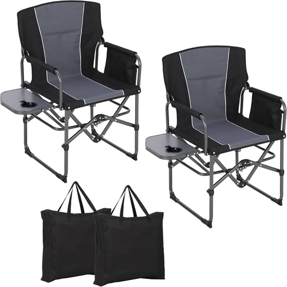Qinaqin E x tra Grande Ligero Aluminum cm de Profundidadirector's Camping Chairs Plegable (2 Piece Set)