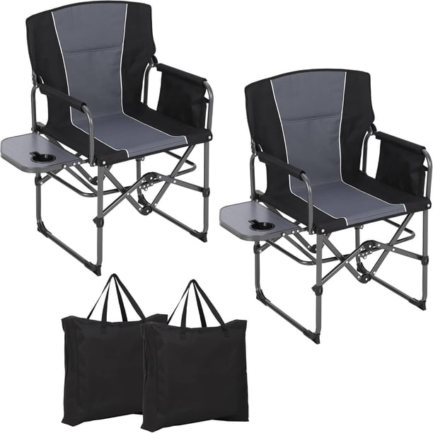 Qinaqin E x tra Grande Ligero Aluminum cm de Profundidadirector's Camping Chairs Plegable (2 Piece Set)