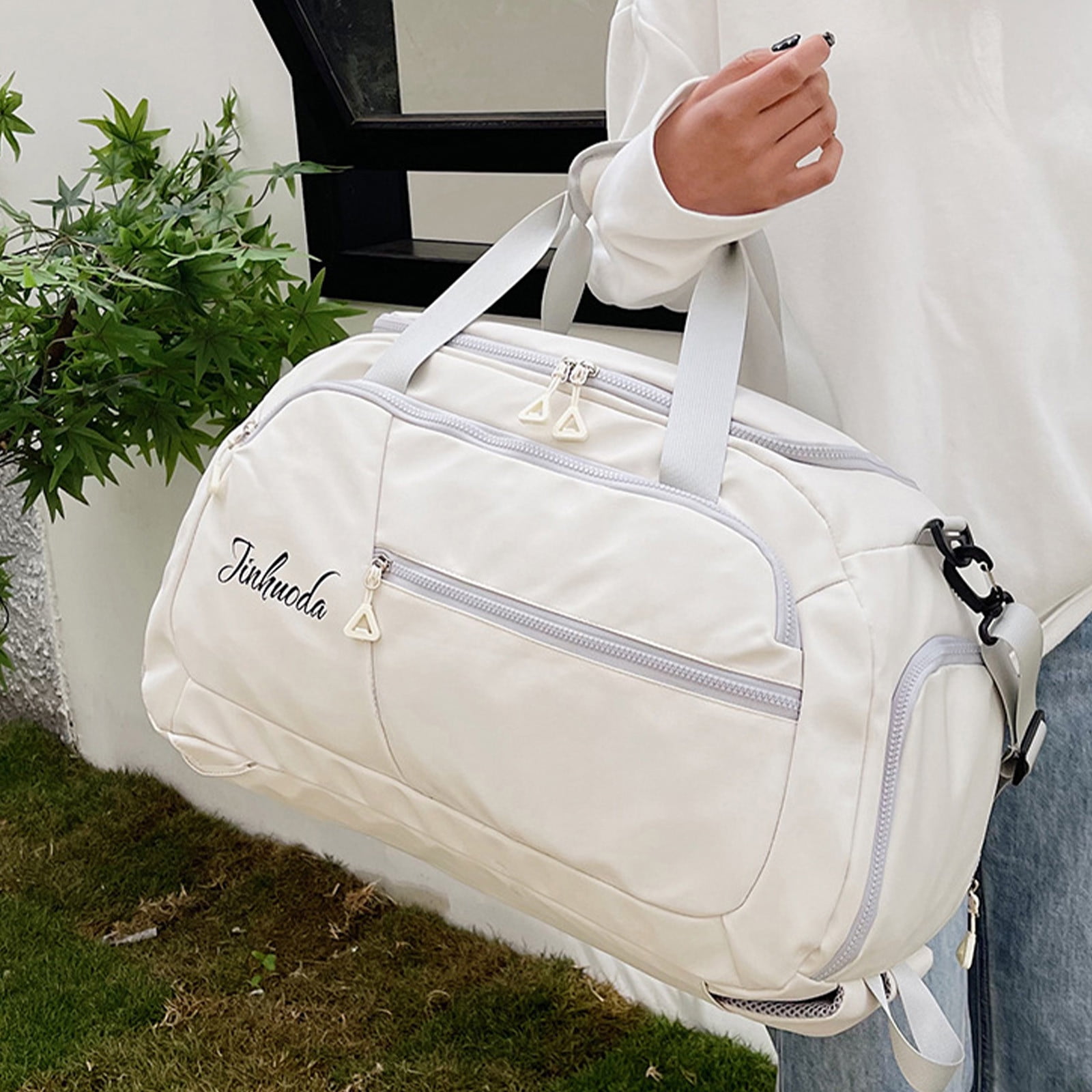 maho Multi Functional Shoulder And Portable Fitness Travel Bag Sports Fitness Bag Good Quality Swimming Yoga Training Bag Leisure Travel Bag White on Clearance