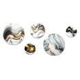 thumbnail image 2 of Designart "Grey-Toned Geode Waves III" Modern Waves Metal Wall Art Set of 5 Piece, 2 of 5
