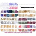 thumbnail image 2 of Anezus 7 Boxes Nail Rhinestones Nail Art Supplies Nail Studs 3D Nail Gems Jewels with Pickup Tools for Nails Decoration Makeup Clothes Shoes, 2 of 3