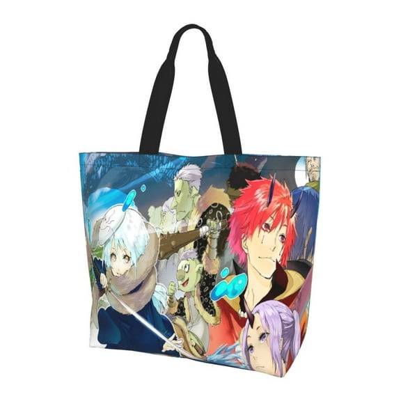 Cartoon I Got Reincarnated As A Slime Totes Bag Shopping Shoulder Bags for Women Foldable Travel Work Large Reusable Portable Grocery Bag