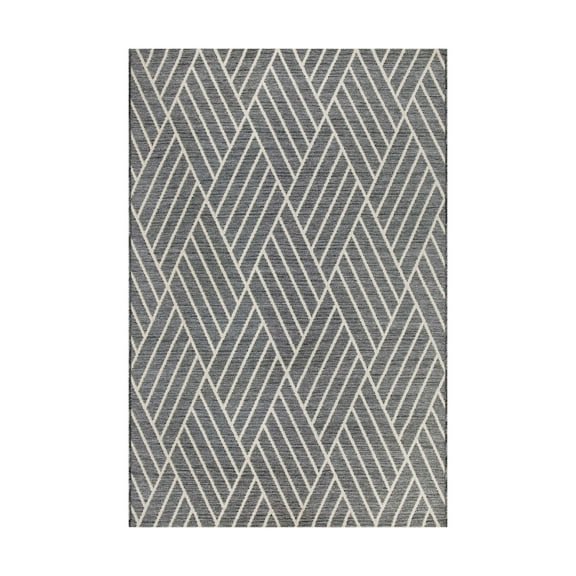 Better Homes & Gardens 6' x 9' Charcoal Diamond Outdoor Rug