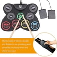 thumbnail image 3 of Electronic Drum Set Size Usb Foldable Silicon Drum Pad With 9 Pads Drum Foot Pedals For Beginners Pract, 3 of 4