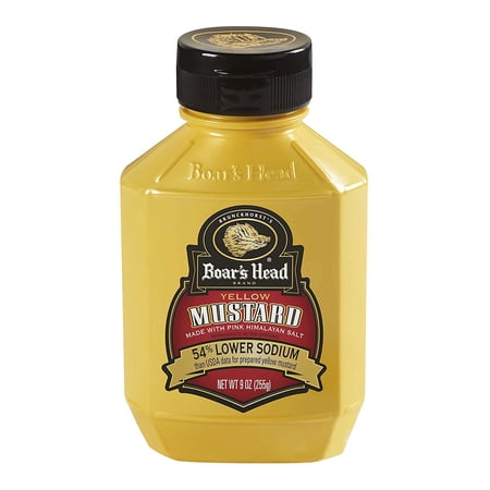 2pcs Lower Sodium Yellow Mustard, 9 oz