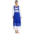 thumbnail image 4 of Kaerm Women Church Choir Worship Dress Liturgical Praise Lyrical Dance Performance Dancewear Tunic Blue S, 4 of 7