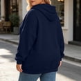 thumbnail image 6 of Tqcoqu Plus Size Women's Zip Up Hoodie, Casual Long Sleeve Drawstring Solid Hooded Sweatshirt Jacket with Pocket, 6 of 9