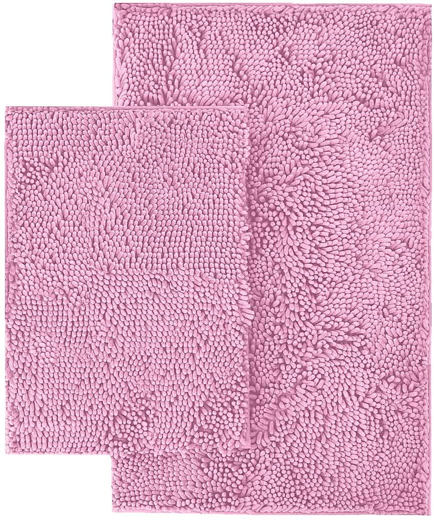 Baby Pink Bath Mat Set - #6 Pink 3-Piece solid Design Bathroom Mat Set, Plain ... / Ships free orders over $39.
